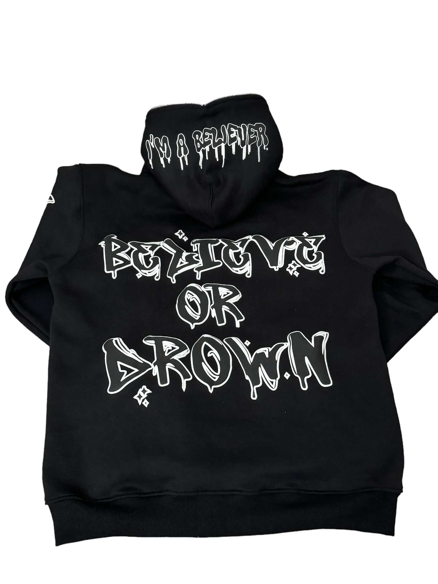 Black I’m a Believer Full Zip Hoodie