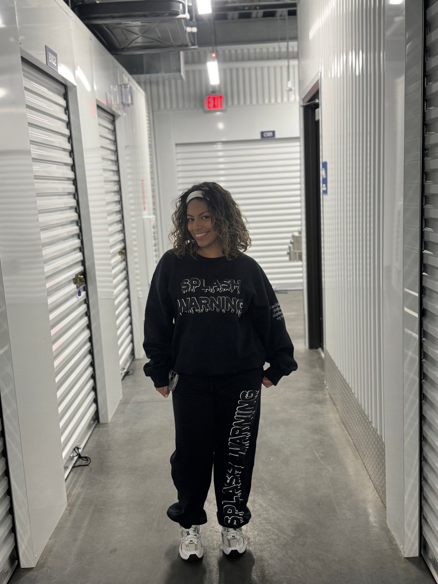 Black “Patience” Crewneck