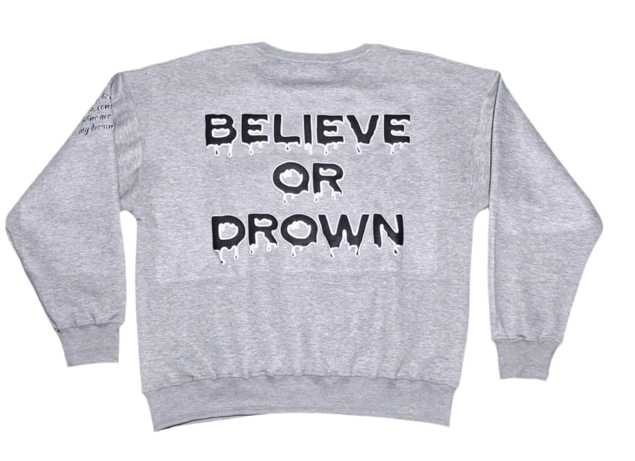 Grey “Patience” Crewneck