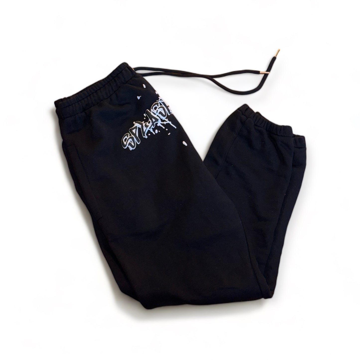 Black “Splash” cuffed Joggers