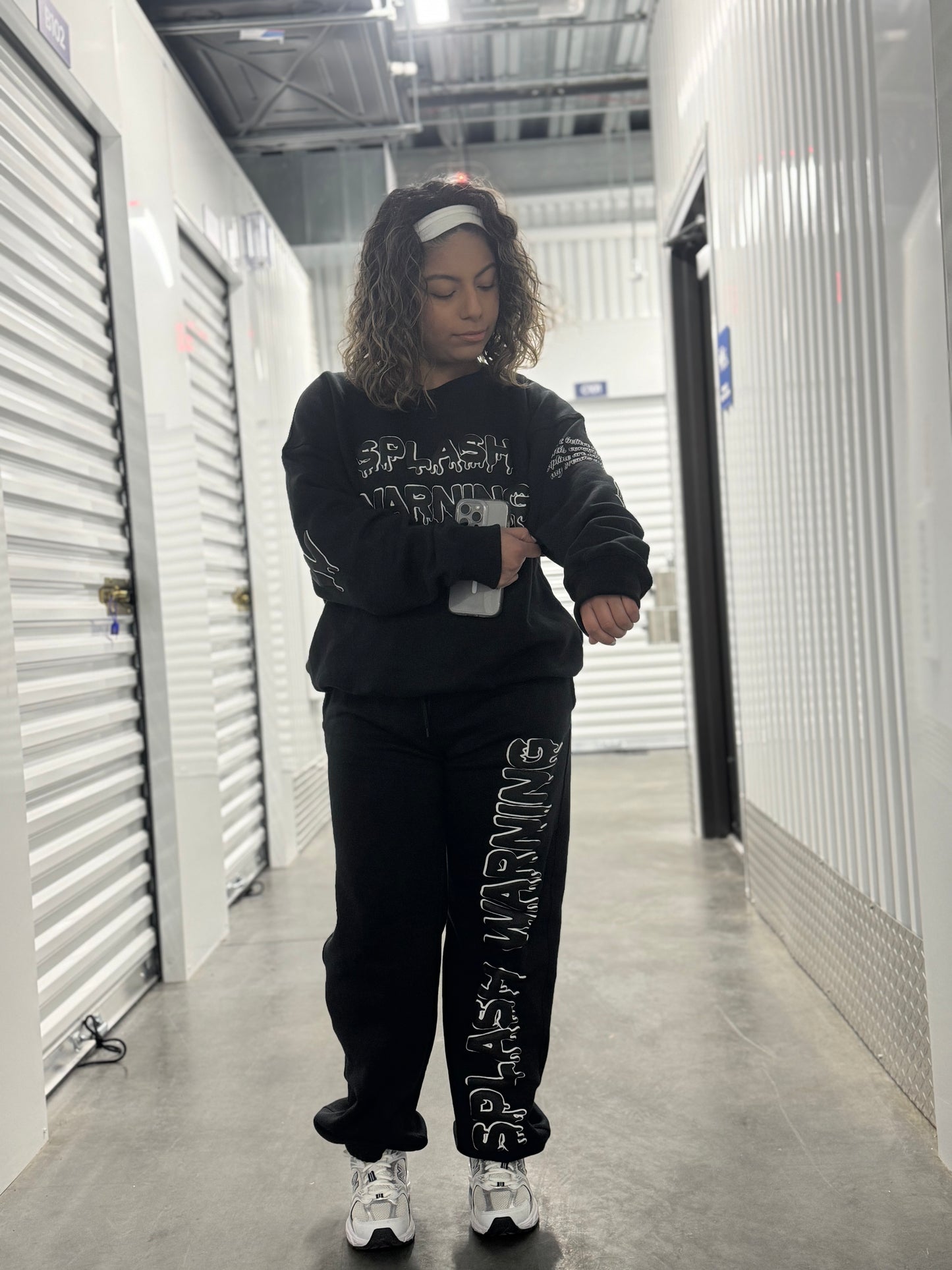 Black “Patience” Crewneck