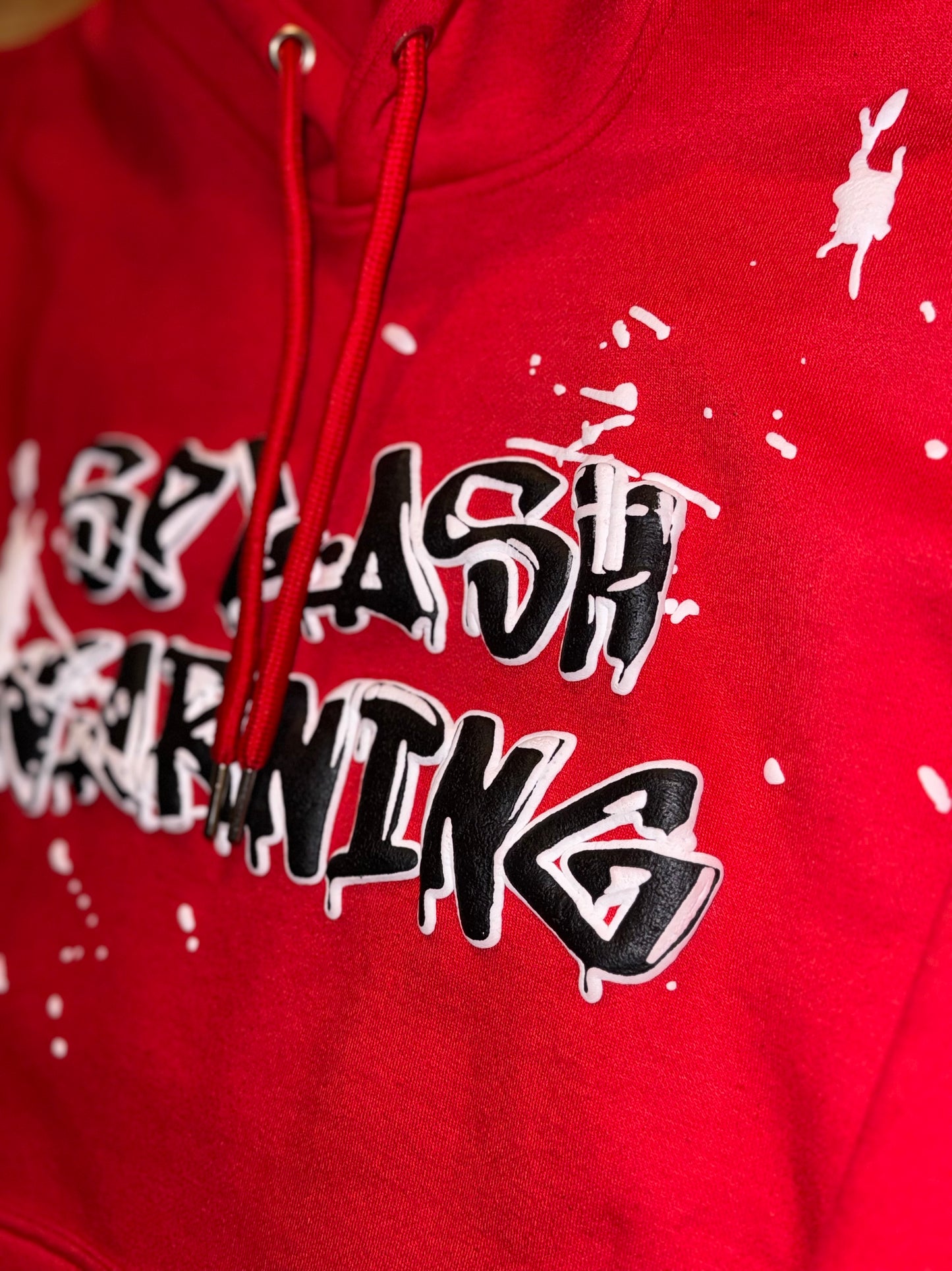 Red “Splash” Pull over Hoodie