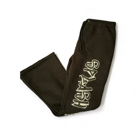 Black “ I’m a believer” Flared sweatpants