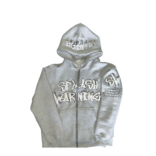 Gray “I’m a Believer”Full Zip Hoodie