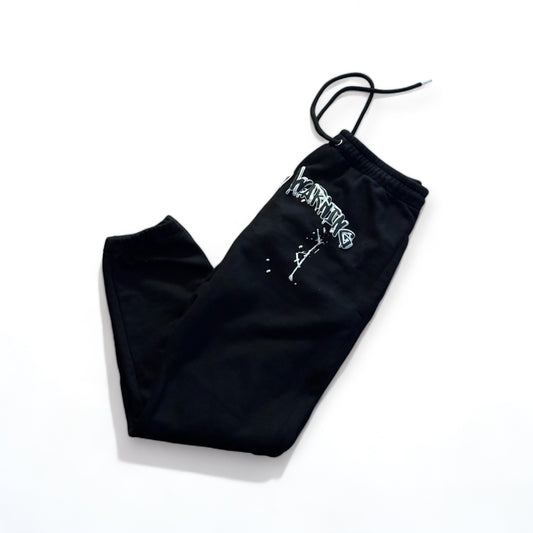 Black “Splash” cuffed Joggers