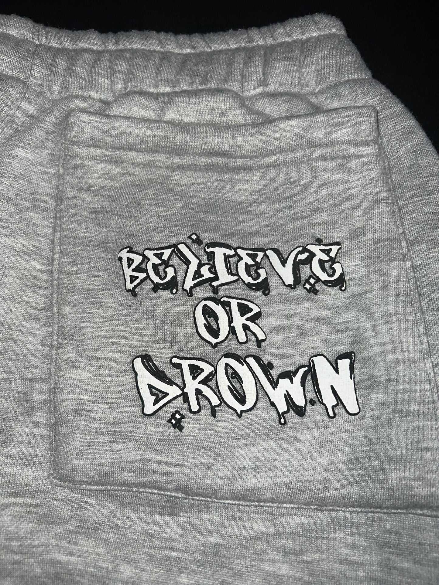 Gray “I’m A Believer” Flared Sweatpants